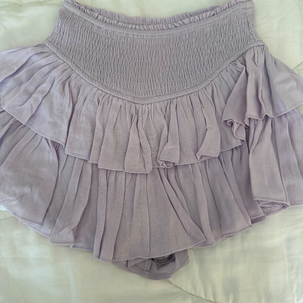 Rock and Rags Tiered Lavender Mini Skirt (XS)